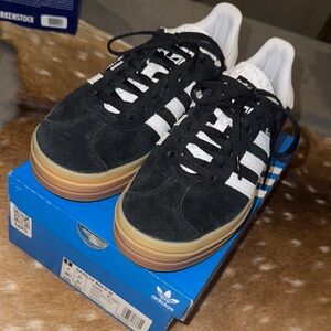 Adidas Gazelle Bold black, women’s size 7